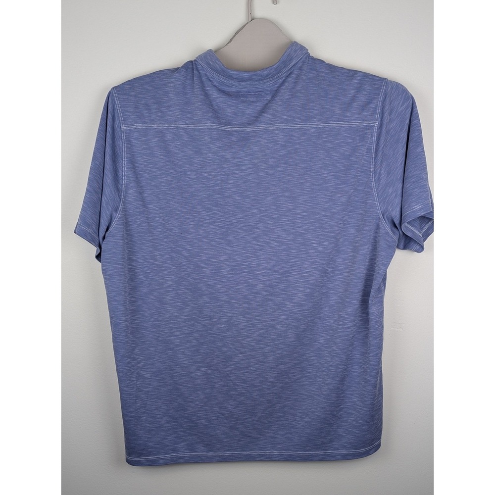 Tommy Bahama Mens Blue Heathered Polo Shirt Short Sleeve Tencel Modal Big 2XLB - Picture 4 of 9